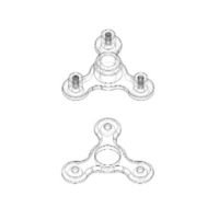 Structural schematic of 1510 3-blade folding propeller