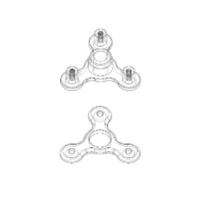 Dimension layout of 1145 3-blade folding propeller