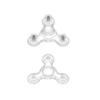 Engineering drawing of 1370 3-blade folding propeller