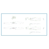 Structural blueprint of 9545 3-blade folding propeller