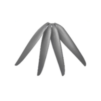 Technical drawing of 1812 folding glider propeller